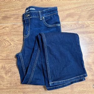 Cat & Jack Dark Wash Blue Super Stretch Bootcut Denim Jeans kids size 16